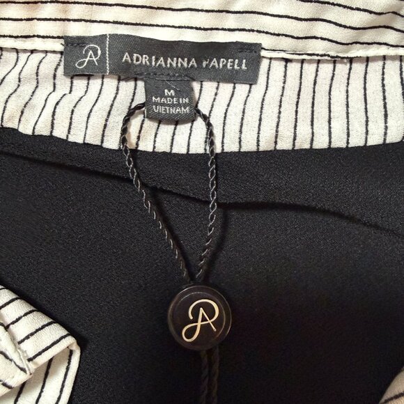 Adrianna Papell Womens Solid Knit Twofer with Printed Woven Combo Pull on size M - Picture 7 of 10